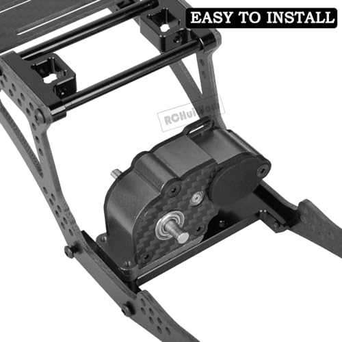 LCG Center Gearbox Transmission Box Upgrades Part for SCX10 SCX10 II 90046 90047 1/10 RC Crawler Car,Aluminum Middle Transmimssion Gearbox,Black - color: Black(1pc)
