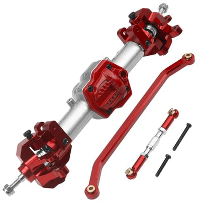 Metal Front & Rear Portal Axle Set Upgrades Parts Compatible with 1/12 MN128 G500 MN86K MN86KS MN86S RC Crawler Car (Silver) - color: Silver