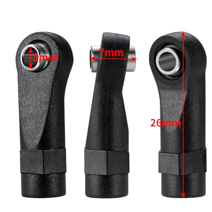 Straight Chassis Links - Stainless Steel Link Set High Clearance Linkage Link Rod with Plastic Rod Ends 50mm-100mm Compatible with 1/10 RC Crawler Axial SCX10 II III TRX4 (50mm) - color: 50mm