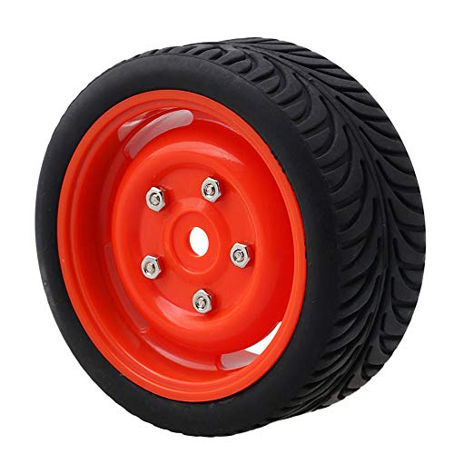 Mxfans 4PCS 12mm Hex Wheel Rims 4 Holes & Rubber Tires for RC 1/10 On Road Cars