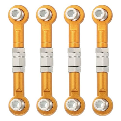 MECCANIXITY 4 Pcs Steering Servo Turnbuckle Rod RC Aluminum Alloy Linkages for HSP 1/10 94123 On-Road RC Car (Gold Tone, 38mm) - color: Gold Tone, size: 38mm