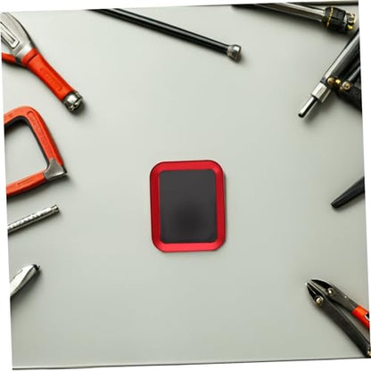 ORFOFE 2pcs Magnetic Screw Tray for Small Metal Parts and Bolts, Aluminum Alloy Organizer with Smooth Rounded Edges, for Car Repair and Small Electronics, Red