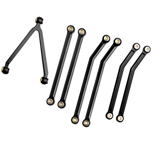 High Clearance Chassis Links Set for SCX24 Bronco JLU C10 AXI00001 AXI00002 Axial 1/24 RC Crawler Car (Black) - color: Black