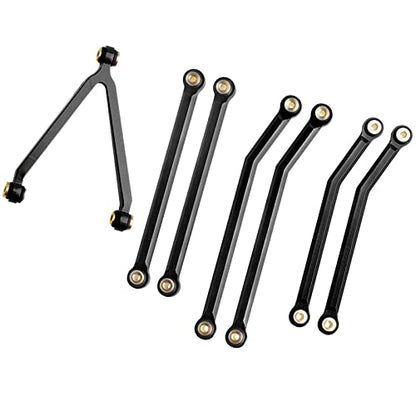 High Clearance Chassis Links Set for SCX24 Bronco JLU C10 AXI00001 AXI00002 Axial 1/24 RC Crawler Car (Black) - color: Black
