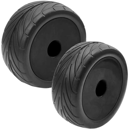 4Pack ShareGoo RC 85mm/3.34" Rubber Tires Front Rear Tyres 12mm Hex Wheel Compatible with Redcat HPI HSP Kyosho 1/10 RC Off-Road Car Buggy (Black) - color: Black