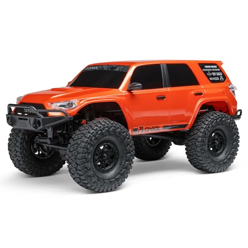 Axial RC Truck 1/24 SCX24 Toyota 4Runner 4X4 RTR Brushed Rock Crawler, RTR (Battery and Charger Included), Orange, AXI-2035T1 - color: Orange