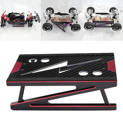 Milageto RC Stand Assembly Aluminum Alloy Model Work Stand Repair Workstation Display Stand Lightweight Material Suitable for Hobby Tool, Red