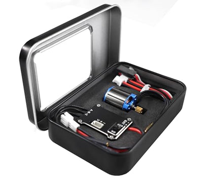 SCX30 Brushless Motor ESC Combo 25A 5000KV External Rotor Upgrade for Axial SCX30, 1/30 RC Crawler Brushless Power System Aluminum Case, High Torque Low Speed Off Road Motor Kit