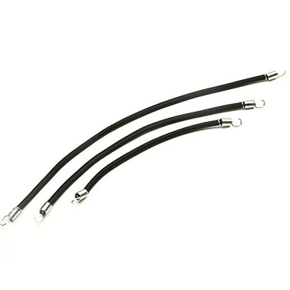 15Pcs Bungee Cords Elastic String for RC Rock Crawler Truck Roof Rack Upgrade Parts Black (10cm/15cm/20cm)