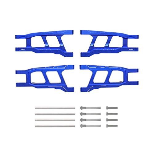 Aluminum Suspension A Arms for 1/10 Traxxas Rustler Slash Stampede Hoss 4WD 4x4 Upgrade Parts Replacement of Part 3655 (Dark Blue) - color: Dark Blue