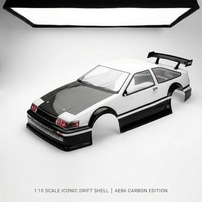 Drfeify 1/10 Scale RC Car Body Shell, RC Car Modification Body Shell for 26cm Wheelbase AE86 Racing Vehicle