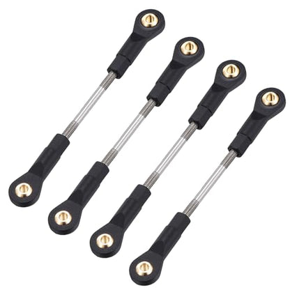 MECCANIXITY 4Pcs Adjustable Turnbuckles Camber Links, 74-84mm Turnbuckle Rod Steering Servo Linkage with M3 Ball Head Rod Ends for RC Car Replace Parts DIY - size: 74-84mm
