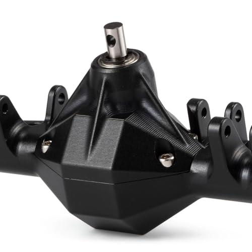 Aluminum CP43 Offset Portal Axles with BTA Servo Mount, Front Rear Black | With S2 Steel Shaft, 7.19:1 Gear Ratio, 195mm Pin to Pin Width, Fits 1/10 Comp Rigs H10 Capra SCX10 III - color: Black Set