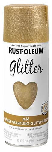 Rust-Oleum 301495 Specialty Glitter Spray Paint, 10.25 oz, Gold - color: Gold, size: 10.25 Ounce (Pack of 1)