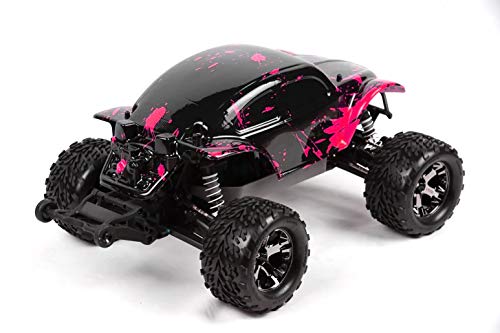 SummitLink Custom Body Muddy Hot Pink Over Black Compatible for 1/10 Scale RC Car (Truck not Included) STB-HP-02