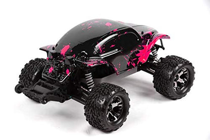 SummitLink Custom Body Muddy Hot Pink Over Black Compatible for 1/10 Scale RC Car (Truck not Included) STB-HP-02