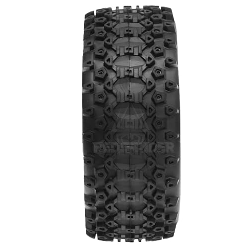 4PCS RC 1/10 Short Course Truck Wheels and Tires with 12mm Hex 1:10 Off Road Tyres for 1/10 RC Off-Road Car Traxxas TRX4 Slash Arrma Losi Tenacity Vkar 10sc Hpi RC Buggy Car (Type B)
