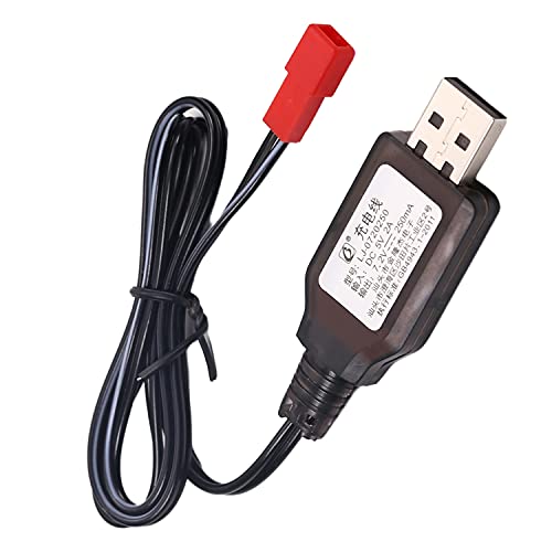 Bettomshin 2Pcs JST-2P USB Charging Cable for RC Car 7.2V 250mA Ni-MH Ni-CD Battery