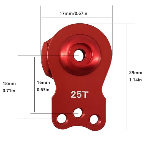 2PCS Aluminum 25T Adjustable Servo Saver for TRX4 TRX6 SCX10 Capra RC | Hi-Torque,1/10 Scale,Futaba,Tamiya Servos,CNC Machined,High Strength,Precision Fit