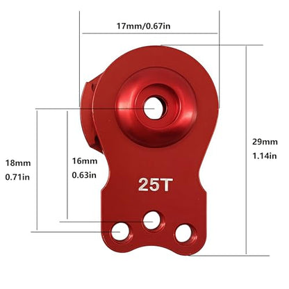 2PCS Aluminum 25T Adjustable Servo Saver for TRX4 TRX6 SCX10 Capra RC | Hi-Torque,1/10 Scale,Futaba,Tamiya Servos,CNC Machined,High Strength,Precision Fit