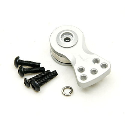 Aluminum Alloy 25T Servo Saver 3 Holes/5 Holes Adjustable Servo Horn 25T Adjustable Arm Compatible with Futaba Tamiya Servos 1/10 Tra-xxas RC Car Boat Helicopter Upgrades (Silver-L) - color: Silver-l