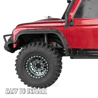 RC Crawler 2.2 Beadlock Wheels and Rim for 1/10 SCX10 90046 AXI03007 TRX4 TRX6 VS4-10 Gen7 Gen8 MST CFX D90 RC Car,2.2 Wheel Rim (4PCS) Wheel Hub,Metal Beadlock Wheels Rims,Titanium - color: Titanium- (Wheel Rims)