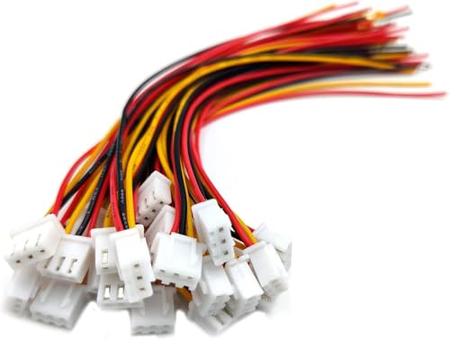 50Pcs 25Pairs JST-XH Connector Kit, XH 2.54mm 3 Pin Header Male and Female Connectors Plug Adapter with Flat Wire Cable 100mm Compatible with JST XH 26AWG - 10CM
