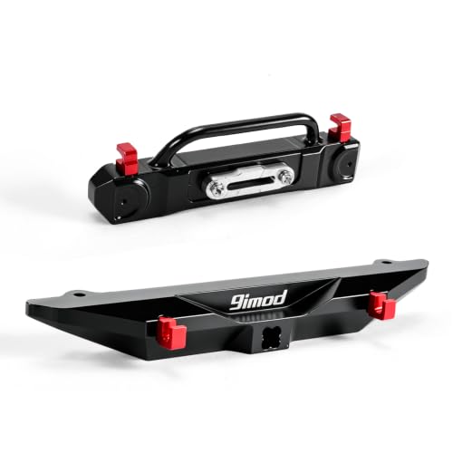 Aluminum Front & Rear Bumper for SCX30 Bronco RC Bumper for 1/30 RC Crawler Upgrades Part - color: Black