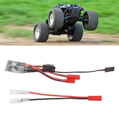 Alomejor RC Brushed Motor ESC, 2 Way ESC for 030, 050, 180, 370 Brushed Motor with Brake for 1/16 1/18 1/24 Car
