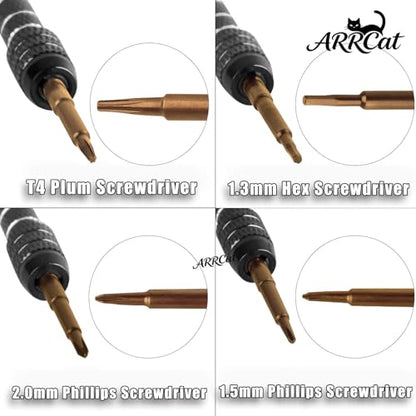 RC Screw Driver Set Tool Kit for 1/30 SCX30,1.5mm/2.0mm Phillips Screwdriver & 1.3mm Hex & T4 Plum & 6Pcs m2 Nut RC Car Repair Screwdrivers Set,for 1/30 SCX30 RC Crawler Truck Buggy,Black - color: Black - (Screw Driver Set)