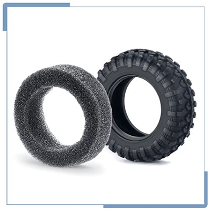 4PCS Rubber Micro RC Tires 42mm for Kyosho Mini Z 4x4 Tires 1/18 Scale 1/24 Scale - size: 42mm