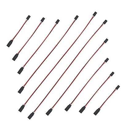 WMYCONGCONG 50 PCS Servo Extension Lead Wire Cable Male to Female 3 Pin for Futaba JR Servo Extension Connection 5 Sizes