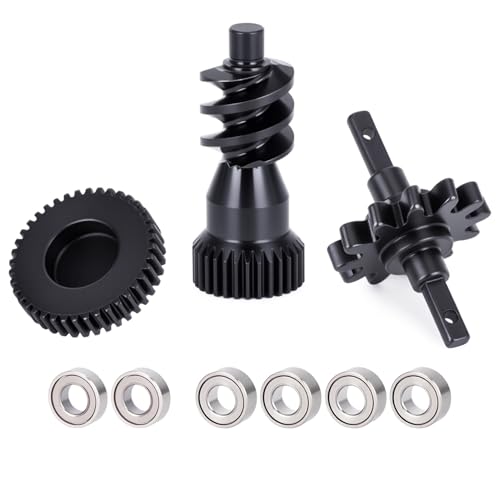 for Carbon Steel Transmission Gearbox Gear Set with Bearings 1/30 SCX30 RC for Crawler Ford Bronco Jeep Wrangler Replacement Parts