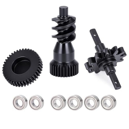 for Carbon Steel Transmission Gearbox Gear Set with Bearings 1/30 SCX30 RC for Crawler Ford Bronco Jeep Wrangler Replacement Parts