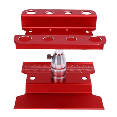 360 Degree Rotation Stable Flexible RC Car Work Stand for 1/10 1/8 Scale Simulation Climbing Vehicles Alloy (Red) - color: Red