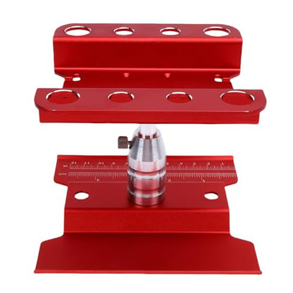 360 Degree Rotation Stable Flexible RC Car Work Stand for 1/10 1/8 Scale Simulation Climbing Vehicles Alloy (Red) - color: Red