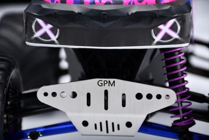 GPM Stainless Steel Front/Rear Chassis Skid Plates 1mm for ARRMA 1/16 Quake Grom Gorgon Grom RC Crawler, Undercarriage Armor Upgrade Parts