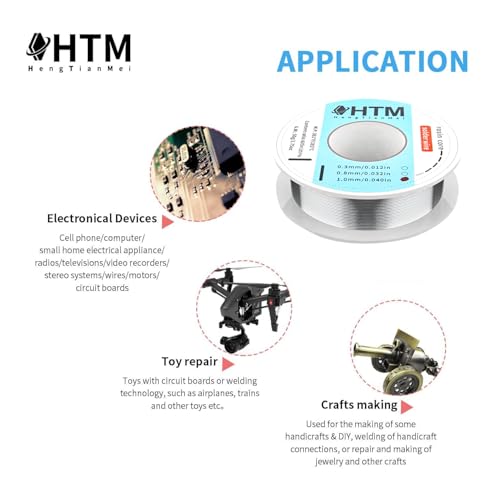 Rosin Core Solder Wire For Electronics,63/37 Tin Lead Low Temp Solder Metal Wire(1.0mm/50g) - size: 1.0mm/50g