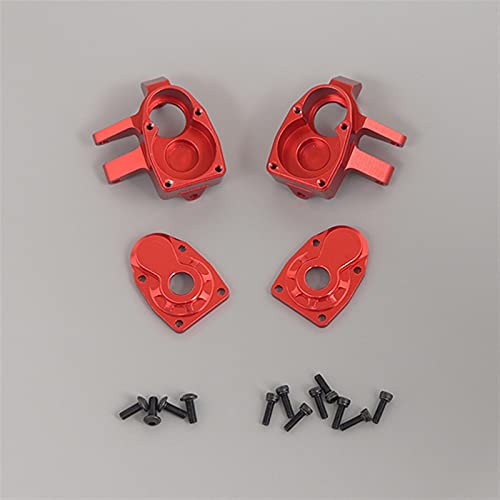 RC Repair Tool Metal Front Rear Axle Steering Knuckles Housing Portal Cover for Axial SCX10 III AXI03007 AR45 Axle for Capra F9 Portal Axle (Color : Red, Size : Front) - color: Red, size: Front