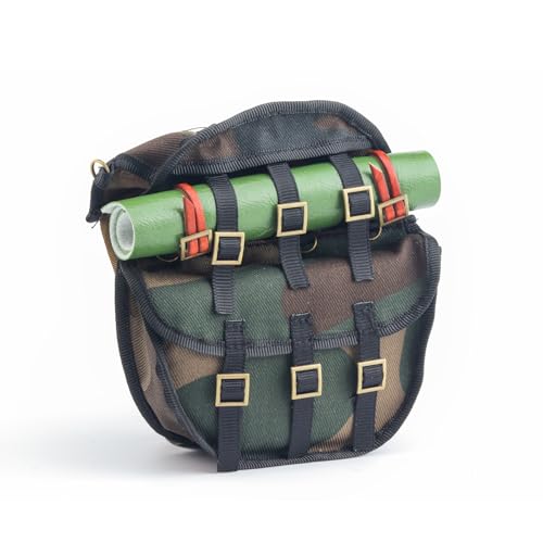 Miniature Decoration Scale 1.9inch 2.2inch Simulation Spare Tire Backpack Wheel Tires Storage Bags for 1/8 1/10 RC Crawler Car, Camouflage - color: Camouflage