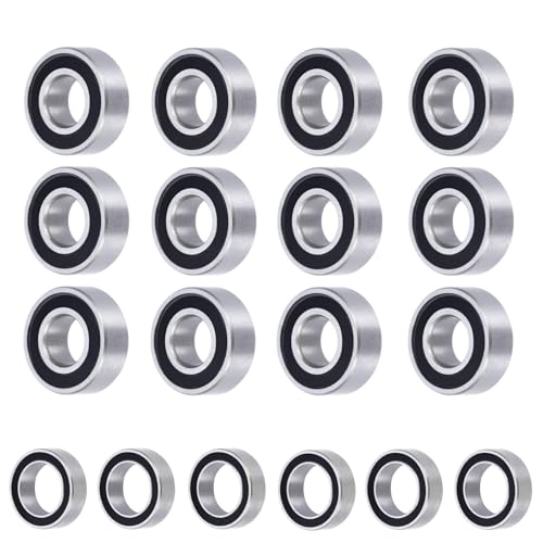 18pcs/Set Steel Rubber Sealed Bearings Kit for Tamiya M05&M06 Series | 1/10 RC Car Upgrade Parts