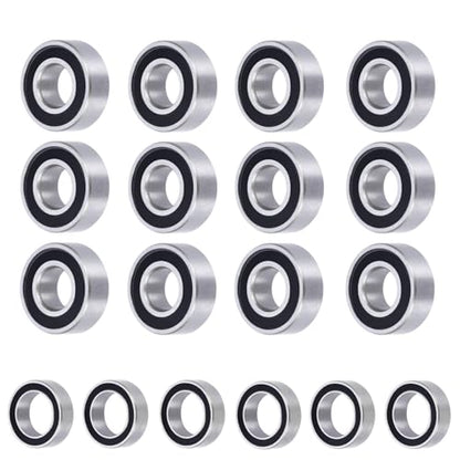 18pcs/Set Steel Rubber Sealed Bearings Kit for Tamiya M05&M06 Series | 1/10 RC Car Upgrade Parts