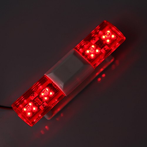 Multi-Function LED Police Flash Light Lamp for 1/10 1/8 RC HSP Traxxas Tamiya CC01 RC4WD D90 Axial SCX10 Model Car - color: Red