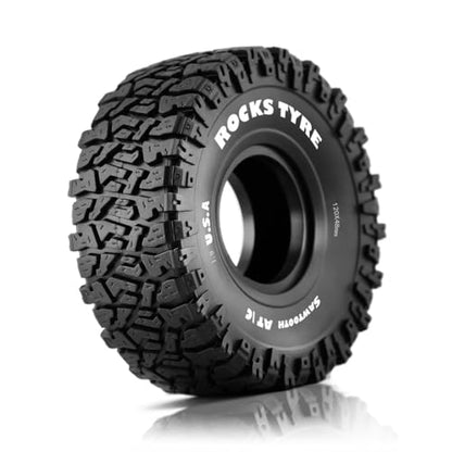 REDSPIDER 1.9'' Crawler Mud Tires for 1/10 RC Rock Crawler, Soft Sticky Rubber Off Road Tires, Compatible with SCX10 SCX10 II AX10 TRX4, High Traction for Rock Sand Mud Terrain