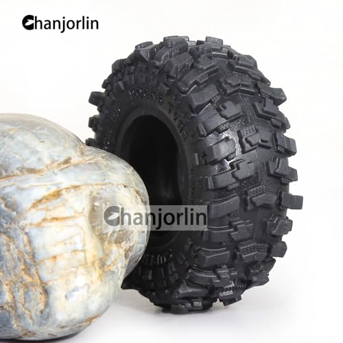 1.0 RC Crawler Tires OD 51mm 1/24 1/18 All Terrain Super Soft Sticky Rubber Mud Slingers Wheels Tyres with Foam for 1:24 1:18 Rock Crawler Car Axial SCX24 FMS AX24 FCX18 FCX24 TRX4M 4PCS