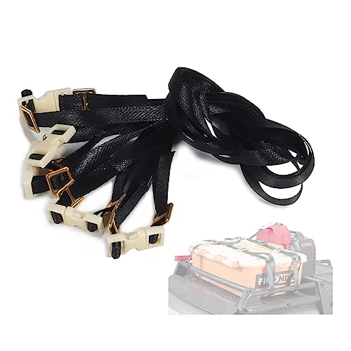 5Pcs Polyester Roof Rack Buckle Strap Luggage Carrier Cargo Net 1/10 RC Crawler Accessories Redcat TRX6 SCX10 TRX4 Upgrades (White) - color: White