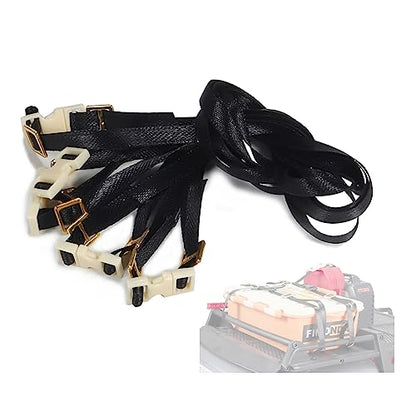 5Pcs Polyester Roof Rack Buckle Strap Luggage Carrier Cargo Net 1/10 RC Crawler Accessories Redcat TRX6 SCX10 TRX4 Upgrades (White) - color: White