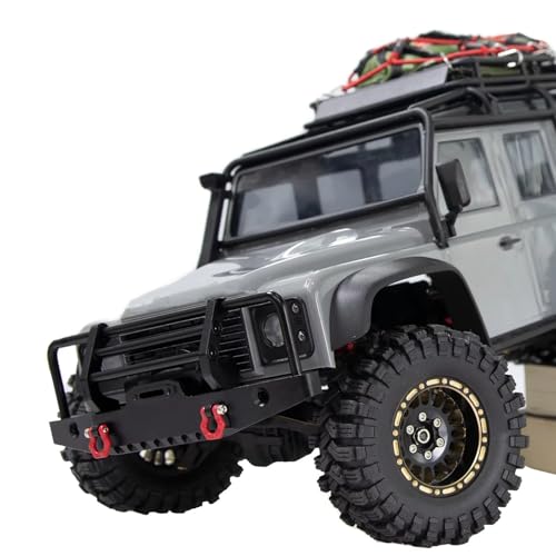 RC Bumper For Defender For TRX4M 1/18 Metal Front And Rear Bumper With Tow Hook RC Crawler Car Upgrade Parts Accessories(Front) - size: Front