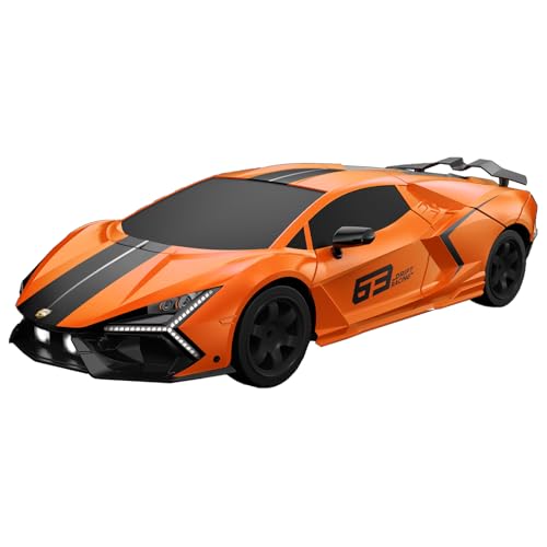 RC Drift Car 2.4GHz, Drifting RC Cars 1/24 4WD Drift Car Fast Remote Control Vehicle with LED Lights and Drifting Tires Racing Sport Toy Cars for Adults Boys Girls Kids - color: Orange+bk