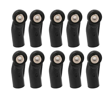 Dilwe 10PCS M4 Rod End Linkage Ball Fit for Axial SCX 1/10 RC Car Crawler, M4 Link Rod End Joint Steering Linkage Ball RC Car Ball End RC Accessories(Side Bent)